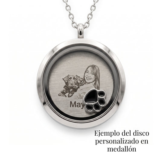 Disco con grabado personalizado