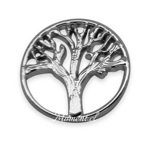 Disco árbol de la vida. Plateado
