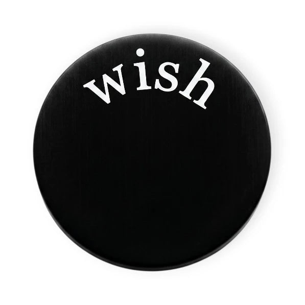 Disco con mensaje_wish. Negro