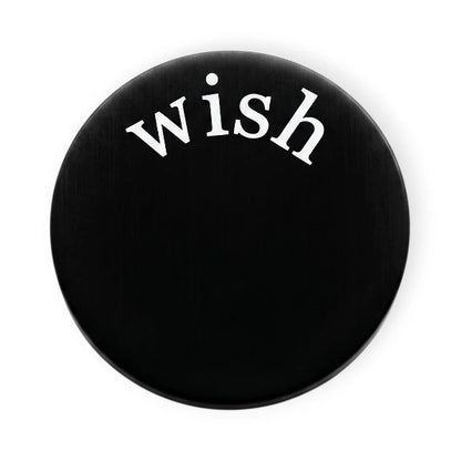 Disco con mensaje_wish. Negro