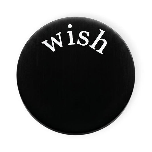 Disco con mensaje_wish. Negro