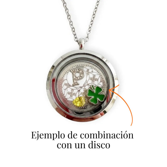 Disco corazón. Plateado