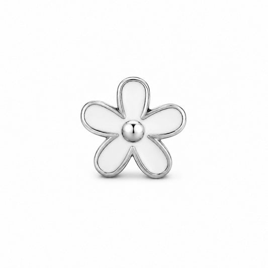 Flor blanco, plata 925