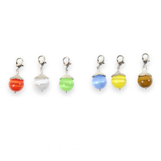 Colgantes Moment de perla perlamutra multicolor con broche plateado para joyas, llaveros o bolsos